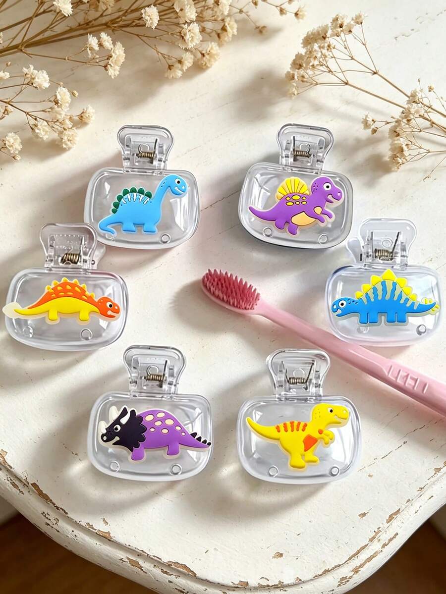 Cute Glow-In-The-Dark Dinosaur Toothbrush Cover | Toothbrush Head Protector | Travel Dust-Proof Storage Tool | Portable Toothbrush Clip | Dust-Proof Toothbrush Protective Box | Easy To Carry | Perfect Gift For Loved Ones, Friends, Teachers And Travel Enthusiasts | Home And Dorm Essential | Practical Back-To-School Item