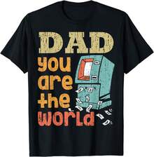 Vintage Dad ATM You Are The World Men Funny Father3;S Day Gift Unisex T-Shirt - 黑色 - 查看 1