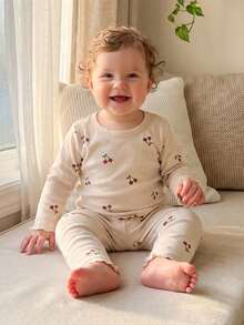 Young Girls Sweater Pants - Apricot - View 3