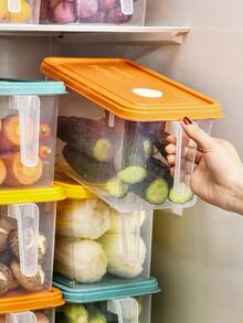 Vegetable & Fruit Divider Boxes, Refrigerator Storage Containers, Kitchen Organization Containers For Eggs, Fruits & Vegetables - Multicolor - View 2