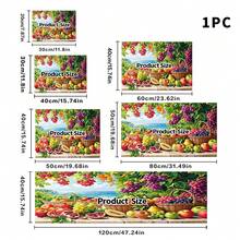 1 pieza Estera de secado de platos, Estera para máquina de café, Almohadilla de drenaje de alta absorción, Adecuada para cocina, mesa de comedor, cafetería, con elegante patrón de frutas y paisaje marino, Absorción rápida de agua, Mantiene la superficie limpia, Artículo doméstico práctico, Estera de drenaje multiusos, Regalo para el hogar, Decoración de mesa - XYLSD-427 - Ver 17