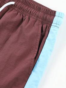 1pc Girls Teenager Casual Loose Straight Leg Wide Leg Pants With Side Stripe Design, Relaxed Outdoor Sports Style, Versatile Daily Commute Long Trousers - Brown - View 5