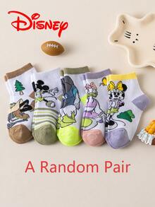 Disney 1/5/10雙迪士尼卡通兒童短襪禮品 夏季白色襪子 卡通角色配色拼接船襪 米妮 黛絲 唐鴨 米奇 兒童襪 舒適透氣 時尚兒童襪 透氣舒適百搭 禮品靈感 透氣吸濕 隨興 多功能 時尚卡通圖案船襪 適合學生 歐美尺寸成人 禮品與日常使用 米奇與他的朋友們 - 彩色 - 查看 19