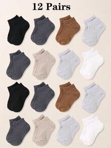 24/12/6 Pairs Soft Baby Socks, Breathable Mesh Design, Toddler Boys Socks, Knitted Breathable, Comfortable Stretchy Breathable Daily Socks, 0-36 Months, Suitable For Spring/Summer Everyday Wear, Baby Socks, Toddler Boy Socks, Infant Socks, Ankle Socks, Breathable Socks, Christmas Gift, Back To School Gift, Newborn Essential Set - Multicolor - View 5