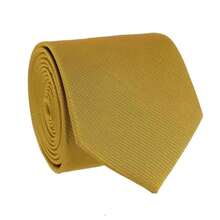 Set Of 5 Light Gray Formal Ties For Groomsmen, Weddings, Events, And Conferences - 金黃色 - 查看 3