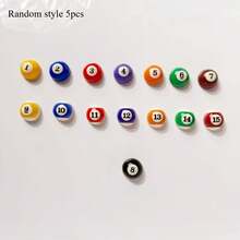 5/10/15pcs Round Billiard Fridge Magnets, Resin Round Fridge Magnets, Colorful Magnets, Suitable For Kitchen And Home Decor - Multicolor - View 10