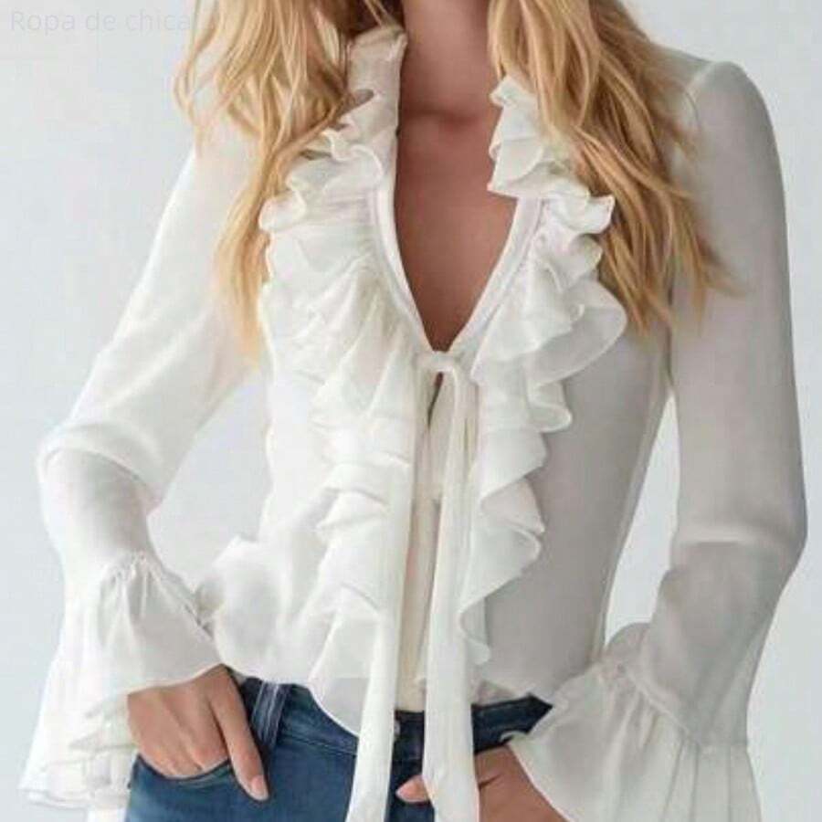 Women Blouses & Shirts - 白色的 - 查看 1