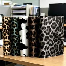 1pc A6 Planner Notebook With Zipper Pocket, Creative Leopard Print Loose-Leaf Binder, Budget Tracker, Cash Budget Organizer, 3D Planner, Magnetic Closure, For Cash Budgeting And Photo Storage, School And Office Supplies, Travel Accessories, Gift For Family And Friends, Leopard Print, Travel Essential, University Essential, Stickers, Pens, Education, Colors, School Supplies, Pen Holder, Pencil Case - Multicolor - View 7