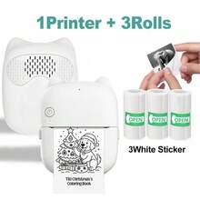 AI Mini Printer, Portable Thermal Inkless AI Mini Sticker Printer, Supports Voice Control, Photo Generation And Smart Learning, Suitable For Notes, Drawing And DIY Creativity - Multicolor - View 15