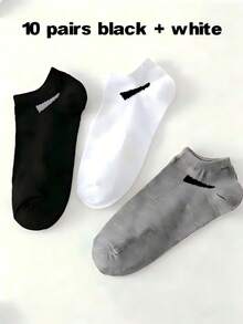 1/10 paires de chaussettes de cheville pour femmes de couleur unie avec bordure en dentelle en forme de cœur - Multicolore - Voir 7