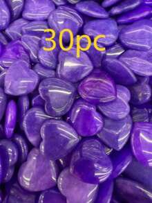 Amethyst Heart Crystal Purple Healing Crystal Natural Cute Gemstone Pocket Healing Palm Love Bulk Set Wholesale Reiki Energy Balancing Meditation Valentine's Day Gift - 20mm/0.8inch Love Heart Ornaments - View 5