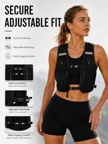 1 pièce Sac à dos/gilet de sport outdoor, convient pour la course, la randonnée, le cyclisme. Sac à dos de sport léger avec porte-bouteille d'eau - Multicolore - Voir 6