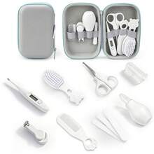 8-In-1 Pet Care Kit Cats And Dogs: Nail Clippers, Comb, Thermometer, Oral Cleaning Set - Daily Grooming, Monitoring, And Essential Pet Owners - Grey - View 2