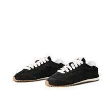 Alo Yoga Sunset Leather Low-Top Casual Shoes Comfortable Unisex Model Black Color - A0891U-black - View 2