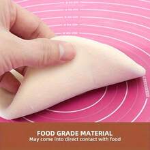 1/2pcs Kneading Board, Dough Rolling Mat, Pie Crust Mat, Calibrated Counter Mat, Rolling Mat With Size Measurement, Suitable For Bread, Candy, Cookie Making, Baking Tools, Used For Rolling Dough, Protecting Countertop, Making Pie Crusts - Durable, Easy To Clean Kitchen Tools Kitchen Accessories - Pink - View 3