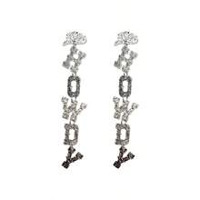 Handmade Glitter Western Cowboy Cowgirl HOWDY Letter Dangle Earrings Acrylic Howdy Hat Earrings Country Concert Statement Women Nashville Rodeo Party Outfits Jewelry - StyleA - View 1