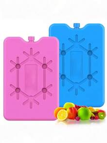 1-3pcs Reusable Ice Pack Box, Fast Freezing Food Cooling Box, Portable Cooler Box, Suitable For Camping, Fishing, Picnic, BBQ, Lunch Freshness - Multicolor - View 1