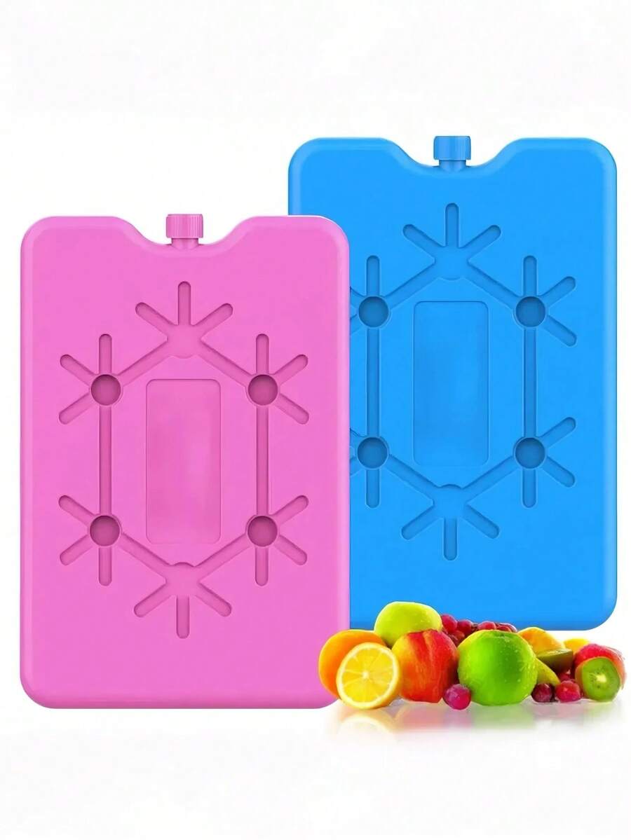 1-3pcs Reusable Ice Pack Box, Fast Freezing Food Cooling Box, Portable Cooler Box, Suitable For Camping, Fishing, Picnic, BBQ, Lunch Freshness - Multicolor - View 1