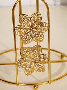 Light Luxury Metal Napkin Holder/Paper Towel Rack, Gold Theme Kitchen Storage Rack, With Metal Tree-Shaped Countertop Towel Rack, Elegant Dining Table Organizer, Space-Saving Design, Suitable For Kitchen, Bathroom - Multicolor - View 4