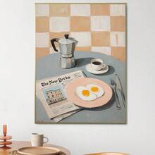 1 pieza Impresión en lienzo, Arte de pared de cocina mediterránea, Póster de bodegón de alimentos, Arte de restaurante colorido, Ilustración de ensalada de frutas, Decoración de pared estilo granja, Decoración de pared estética, Decoración del hogar, Póster de apartamento, Decoración artística, Decoración de dormitorio, Decoración de habitación, Decoración de sala de estar, Decoración de baño, Decoración navideña, Impermeable, Póster de oficina - Arte de cocina - Ver 9