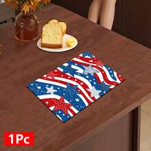 1pc Abstract American Flag Pattern Absorbent Dish Drying Mat, Home Decor, Dish Drying Pad, Espresso Machine Countertop Absorbent Mat, Sink Drain Mat, Soft Faucet Absorbent Mat, Sink Cup Mat, Kitchen & Bathroom Accessories - Multicolor - View 16