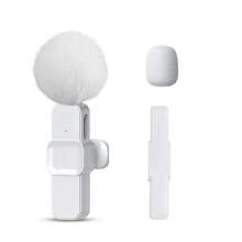 Wireless Lavalier Microphone Suitable For Smartphones, Plug And Play Wireless Microphone For Video/Audio Recording, Lapel Microphone For Interviews/Vlogs/Teaching - White - View 13