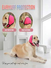 1pc Dog Scarf Pet Headwear, Swimming & Shock-Proof Dog Ear Cover, Noise Anxiety Relief, Retractable Waterproof Ear Protector With Soothing Cap Design, Ideal For Pet Care, Hematoma, Grooming, Head/Ear Protection Gear - Multicolor - View 3