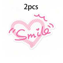 2pcs Heart Reflective Stickers Car Body Decoration Cover Stickers - Smile and Heart - View 12