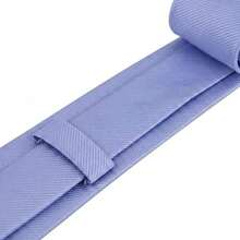 Set Of 5 Light Gray Formal Ties For Groomsmen, Weddings, Events, And Conferences - Blue Quartz - View 6