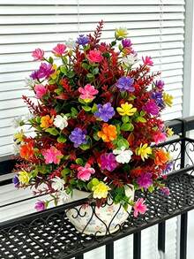 1/2 Stück künstlicher bunter Blumenstrauß aus der Frühling/Sommer-Serie, geeignet für Valentinstag, Garten, Outdoor, Wohnzimmer, Tisch, Schlafzimmer, Hochzeit, Vase, Outdoor-Gartendekoration, Lehrergeschenk, Frauengeschenk, künstliche Blumen Herbstdekoration, Herbstdekoration, Gartendekoration Outdoor (Falls ein Geruch vorhanden ist, wird empfohlen, 1-3 Tage zu lüften) - Verschiedenfarbig - Übersicht 6