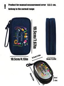 Electronic Product Storage Travel Bag, Portable Cable Organizer Bag, Suitable For Chargers, USB Cables, Earphones, Power Banks, External Hard Drives And Tech Accessories, Waterproof Travel Storage Bag With Zipper Closure - Multicolor - View 9