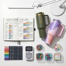 Paquete combinado de 2 vasos Stanley de 1,2 litros (verde ciprés + rosa con morado) con pajita abatible ProTour y vaso térmico H2.0 FlowState | Taza de viaje de acero inoxidable con doble pared, aislamiento al vacío, asa y tapa con pajita | Regalos para San Valentín para ella y para él, Día de la Madre, Año Nuevo, Navidad y cumpleaños | Envío gratis - Verde Oscuro - Ver 2