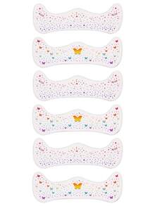 6 hojas de pegatinas de maquillaje para rostro y ojos con estilo Y2K arcoíris, lunares de purpurina coloridos, calcomanías de mariposas arcoíris en miniatura y estrellas diminutas, resistentes al agua y de larga duración, para mujeres y niñas, accesorios de tatuajes - Multicolor - Ver 7