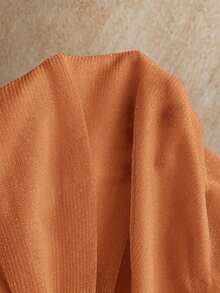 Nuevo conjunto sexy de fiesta con parte superior suelta asimétrica de hombro con lentejuelas doradas transparentes y falda mini fruncida de cintura baja, estilo bohemio, de vacaciones, vintage, para la playa, crucero - Naranja - Ver 7