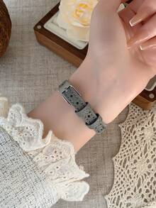 1pc Women's Oval Roman Numeral Casual Elegant Quartz Wrist Watch, Suitable For Daily Wear - Grey - View 6