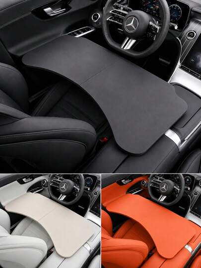 Foldable Car Seat Tray, Leather Car Desk With Folding/Extendable Design - Non-Slip Surface Car Storage, Practical Interior Car Accessory, One-Click Operation, Space-Saving Foldable Car Table, Suitable For SUV, For Tablet, Laptop, Cup, Food - Car Interior Organizer, For Work, Travel, In-Car Dining - Ergonomic Workspace, Fits All Models, Car Necessity, Ideal Car Accessory Choice