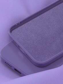 适用于三星 Galaxy A57 A37 A56 A36 S25 FE A17 A07 A55 S26 和 13 15 16 Pro Max 11 17e 的液态硅胶手机壳 - 深紫色 - 查看 2