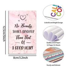 12pcs 3.2x5inch Small Inspirational Notebook Set, Paper Cover With Marble Texture & Uplifting Phrases, Mini Journals For Daily Notes & Party Favors - Inspirational - View 2