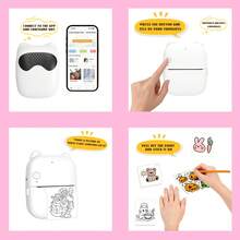 AI Mini Printer, Portable Thermal Inkless AI Mini Sticker Printer, Supports Voice Control, Photo Generation And Smart Learning, Suitable For Notes, Drawing And DIY Creativity - Multicolor - View 5