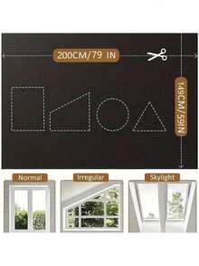 Blackout Curtains For Bedroom, Portable Blackout Curtains, Portable DIY Curtains, Lightweight Curtains, No-Drill Curtains And Blackout Blinds, Suitable For Travel, No-Drill, Blackout Curtains, Easy To Cut, Suitable For Dorms, Home Theaters, Bedrooms, RVs And Apartments - Multicolor - View 11