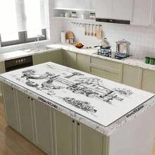 1 pieza Felpudo de secado de platos con estampado de gallo y gallina de estilo rústico, almohadilla absorbente y de secado rápido para encimera de cocina, mesa de comedor, barra de café, felpudo de drenaje versátil, regalo de decoración del hogar - XYLSD-445 - Ver 12