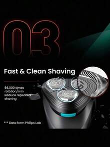 Philips HC3688/15 Cordless Hair Trimmer DualCut Steel Blades Type-C Rechargeable 0.5mm Close Cut - 黑色 - 查看 4