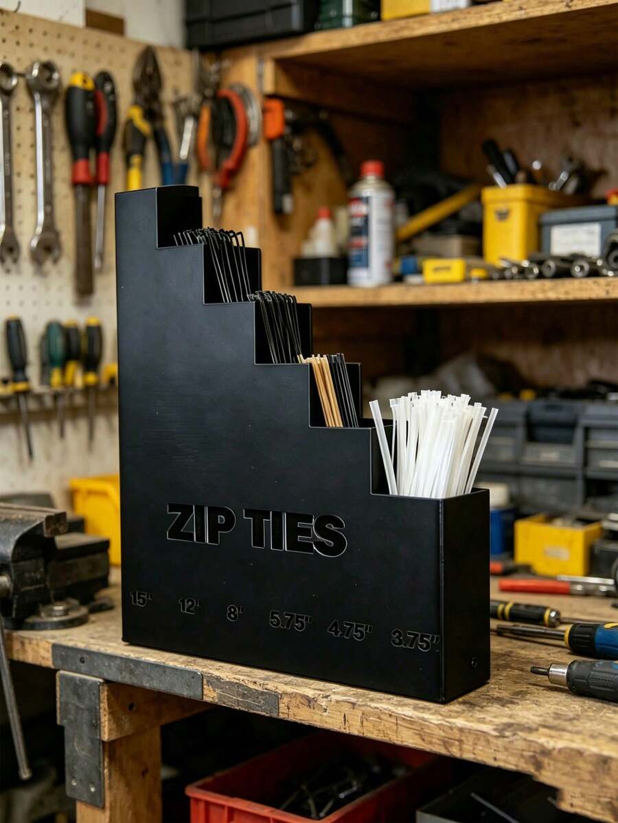 壁掛式工具架 束線帶收納器 PE 多層掛鉤式工作坊收納架 - 多色 - 查看 1