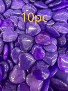 Amethyst Heart Crystal Purple Healing Crystal Natural Cute Gemstone Pocket Healing Palm Love Bulk Set Wholesale Reiki Energy Balancing Meditation Valentine's Day Gift - 20mm/0.8inch Love Heart Ornaments - View 4