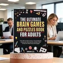 1 pieza Colección de juegos de rompecabezas, que incluye acertijos, sudoku, laberintos y talla grande, con páginas interiores desmontables, excelente opción para el ocio y el entretenimiento, adecuado como regalo (bolígrafo no incluido) - A - Ver 2