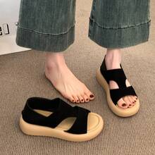 Women Flat Sandals - Black - View 5