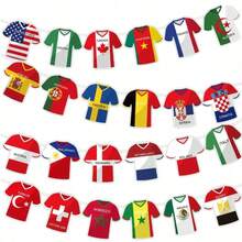 49 Pieces Of 2026 World Cup Party Decorations, World Cup Football Themed Flags, Field Decoration Supplies, Suitable For Outdoor, Party, Bedroom Decoration - Upgraded - View 1