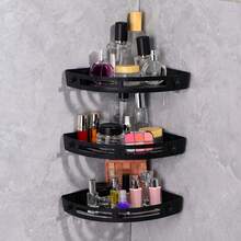 2pcs Adhesive Shower Caddy Set, All-In-One Wall Mounted Bathroom Organizer With Hooks, No Drilling Required, Premium Storage Rack For Bathroom, Kitchen, Black - Black - View 9