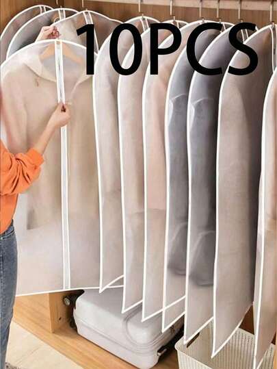 10/5 cái túi treo quần áo trong suốt chống bụi, thiết kế nhìn thấy được để dễ dàng nhận diện, chống nước và chống ẩm để ngăn bụi và ẩm ướt. Chất liệu dày, bền và có thể giặt để sử dụng nhiều lần, lưu trữ đúng cách các bộ vest và áo khoác, ngăn nếp nhăn và bảo vệ quần áo, giữ cho tủ quần áo ngăn nắp và không lo lắng.