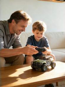 Vehículo todoterreno con control remoto, coche de carreras de 4 ruedas motrices de alta velocidad, coche de escalada de alta potencia, juguete regalo de cumpleaños para niños - Multicolor - Ver 4